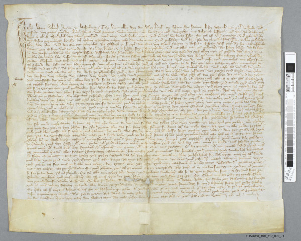 Donation faite en faveur de l'abbaye par Jean-Ulrich d'Asuel