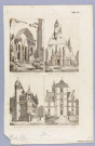 Maison gothique à Colmar, XVIe siècle (Maison Pfister) (Pl XCV d'un ouvrage d'architecture représentant aussi le portail des chartreux à Dijon, la chapelle de Pagny-le-Château et le manoir St-Ouen près Château Gontier