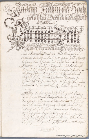 Contrat de mariage entre André Scheurer et Anne-Marie Ritzenthaler. 1771