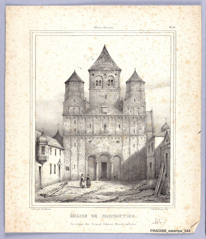 Eglise de Marmoutier (planche de l'Album alsacien, n° 30)