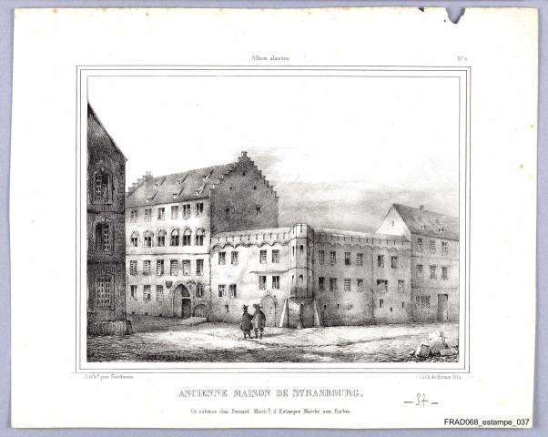 Ancienne maison de Strasbourg (planche de l'Album alsacien, n° 4)