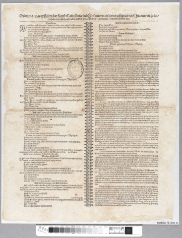 Ordonnance sur la cavalerie et l'infanterie impériale. Imprimé (en double exemplaire)