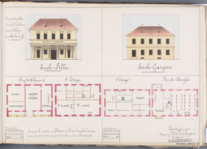 Ballersdorf - école des garçons et filles