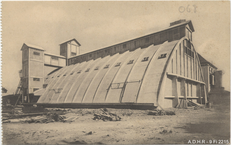 Mulhouse, silo parabolique pour béton pour les Mines de Potasse d'Alsace