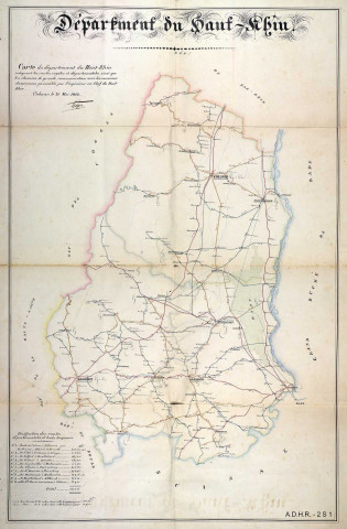 Cartes routières, itinéraires, plans d'alignement des traverses