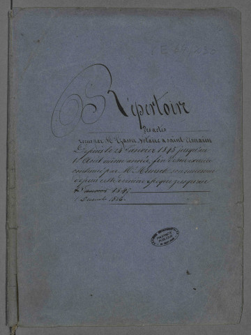 Répertoires chronologiques Me Gasser, 24 janvier-10 août 1845 ; Répertoires chronologiques Me Munsch, 13 septembre 1845-30 novembre 1846