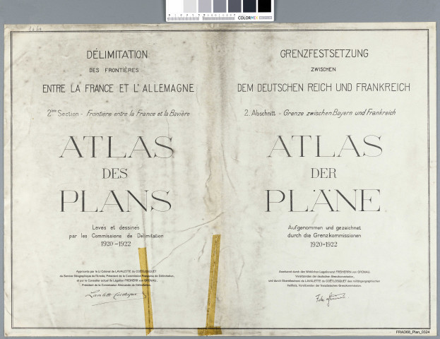 Atlas des plans entre la France et la Bavière