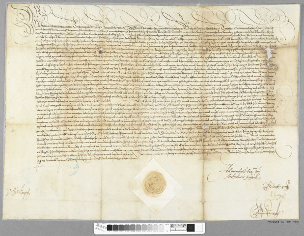 Mandement de l'archiduc Ferdinand établissant un droit pour la construction d'une nouvelle route provinciale (Weggeld)