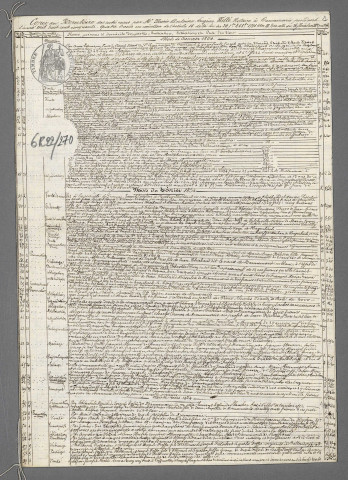 Double et copie de répertoire chronologique Me Marie Antoine Eugène Welte