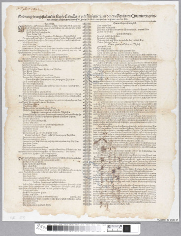 Ordonnance sur la cavalerie et l'infanterie impériale. Imprimé (en double exemplaire)