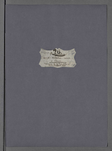 Répertoires chronologiques, Me Wilhelm, anciennement répertoire n°26