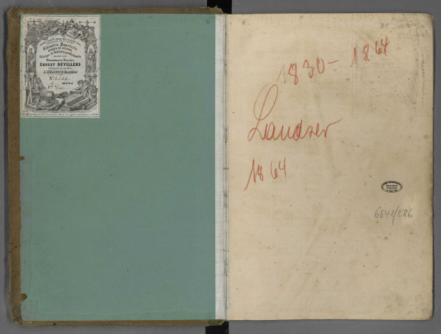 Répertoire alphabétique Me Antoine Wendling, 1830 - 1847 ; Me Kalt, 1847 - 1864