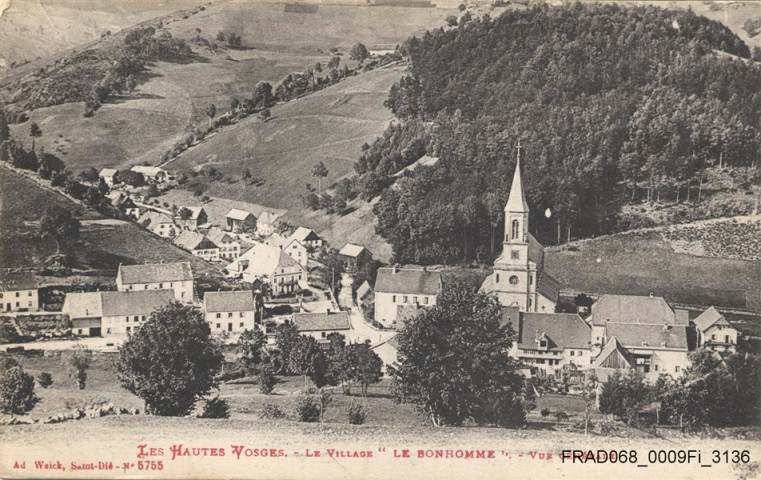 Les Hautes-Vosges : le village "Le Bonhomme" : vue générale