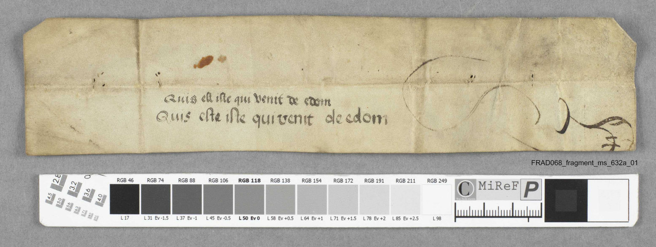 Fragment ms 632a