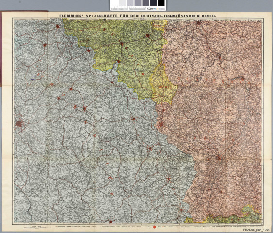 Guerre 1914-1918 : Flemmings Spezialkarte für den deutsch-französischen Krieg. Berlin.