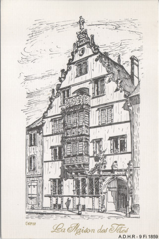 Colmar, maison des Têtes (dessin)