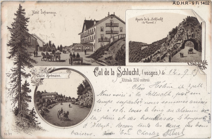 Col de la Schlucht : vues diverses - Archives d'Alsace - Colmar 9Fi1402