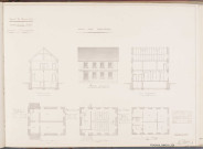 Coupes, façades et plans du bâtiment