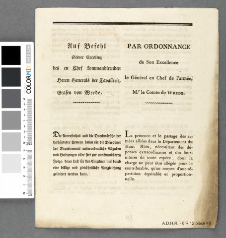 Répartition des charges de guerre entre les habitants, difficultés, réclamations