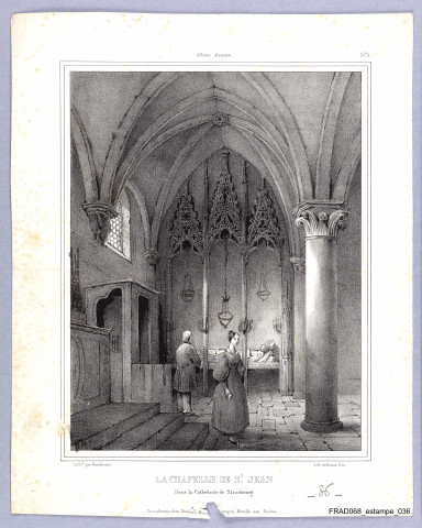 La chapelle de Saint-Jean dans la cathédrale de Strasbourg (planche de l'Album alsacien, n° 3)