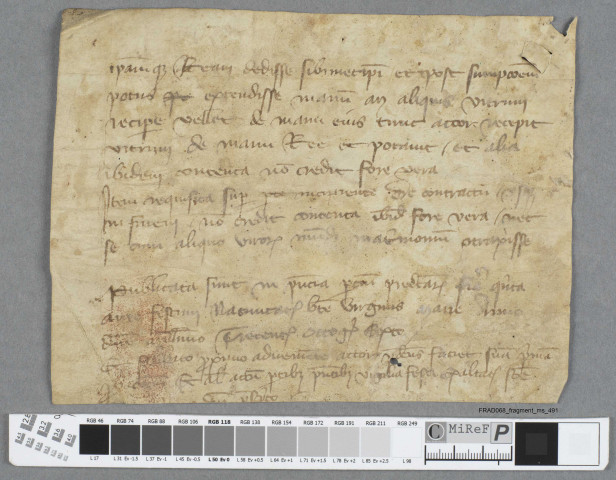 Fragment ms 491a