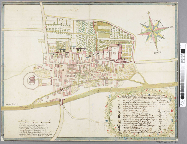 1 plan couleur de la ville d'Issenheim