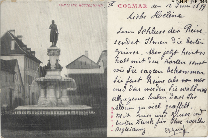 Colmar : fontaine Rösselmann