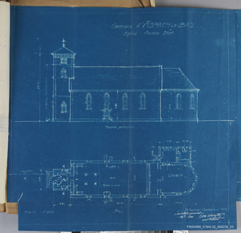 Plan de l'église d'Aspach-le-Bas