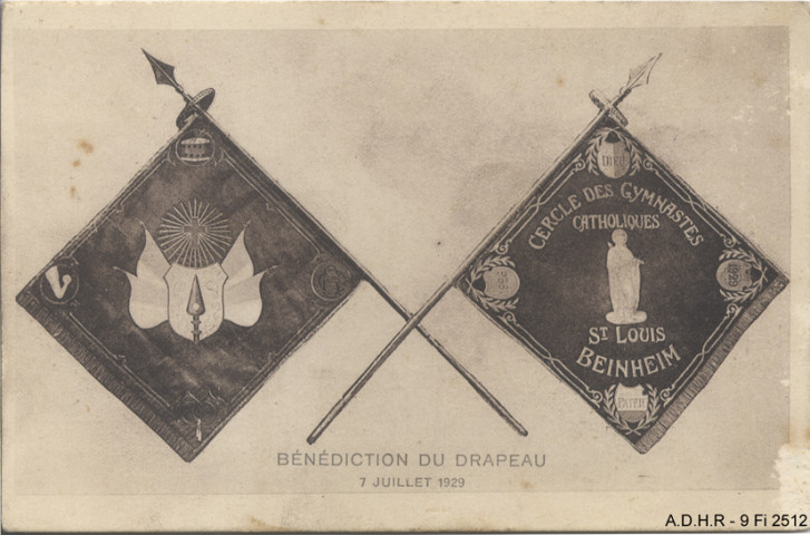 Beinheim : Cercle des Gymnastes Catholiques St Louis - Bénédiction du Drapeau