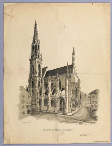 L'église de Thann en Alsace. Façade Nord