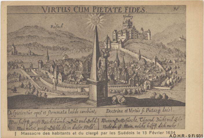 Rouffach : massacre des habitants et du clergé par les Suédois le 13 février 1634.