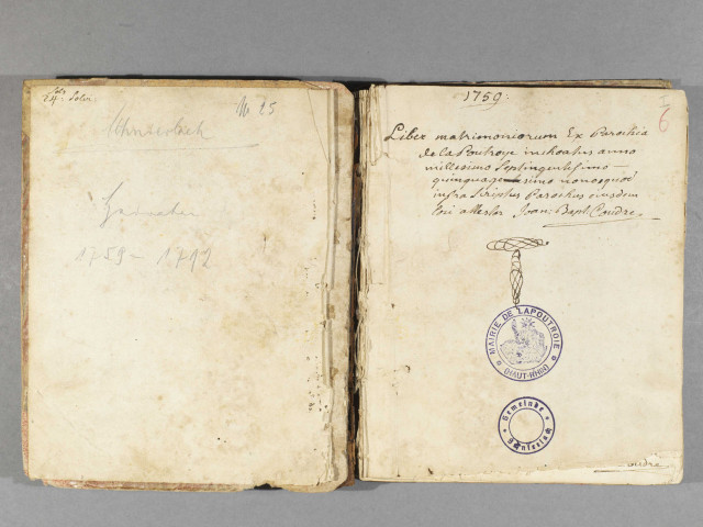 Lapoutroie - Paroisse catholique Sainte-Odile - Registre de mariages