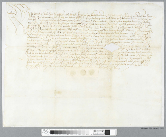 Bereinmandat délivré par la Régence d'Ensisheim concernant la cour colongère de Reiningue