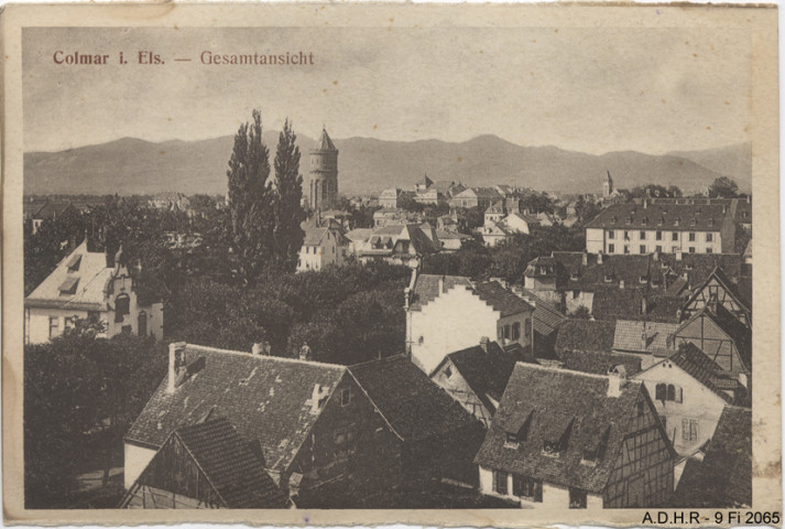 Colmar, vue vers le château d'eau