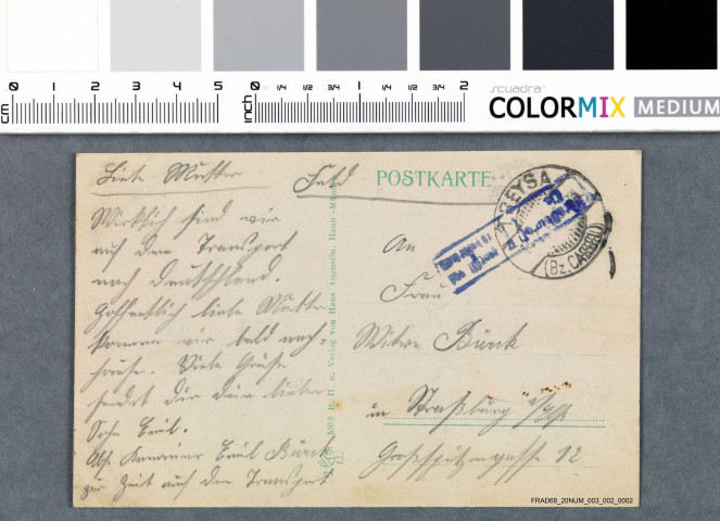 Cartes postales envoyées à sa mère Louise et sa soeur Julie à Strasbourg, notamment depuis le front russe.