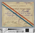 Carte de la commission des Réfugiés Alsaciens-Lorrains de Lucien.