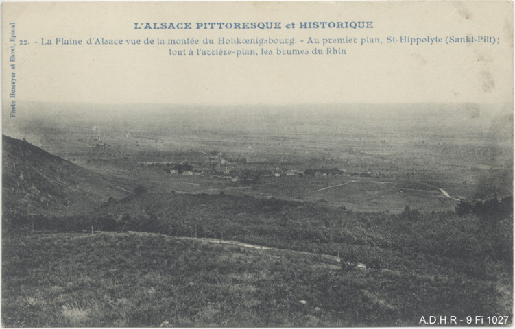 Saint-Hippolyte : vue du Haut-Koenigsbourg