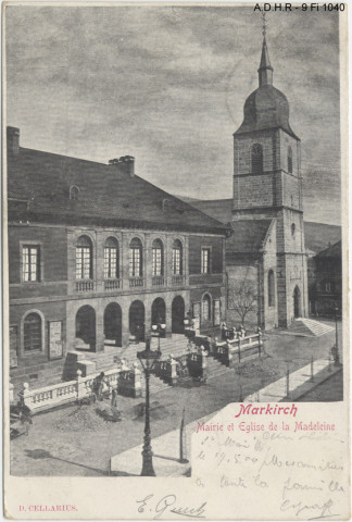 Sainte-Marie-aux-Mines : Mairie et église de la Madeleine