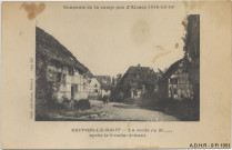 Seppois-le-Haut : rue du village bombardée