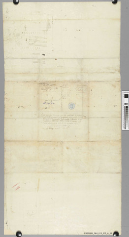 1 plan (sanguine) des bâtiments de la Commanderie d'Issenheim