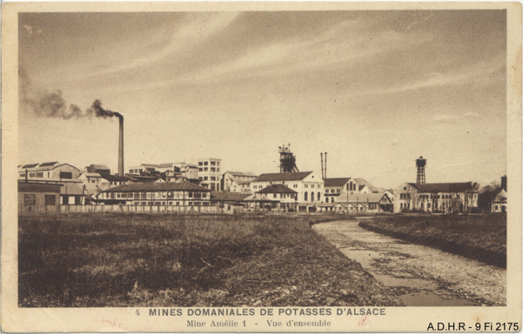 Mines domaniales de potasse d'Alsace, mine Amélie 1 : vue d'ensemble