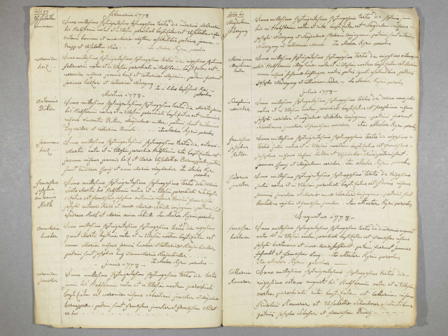 Habsheim - Paroisse catholique Saint-Martin - Registres de baptêmes, mariages et sépultures