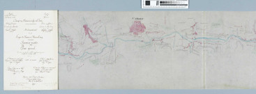 Ligne Mulhouse-Thann-Husseren-Wesserling: prolongement jusqu'à Husseren-Wesserling de la ligne Mulhouse -Thann (1 plan) (1856); maintien des voies de communications croisant la ligne et de l'écoulement des eaux (plans) (1861-1868); embranchement privé (plans) (1863-1864) 