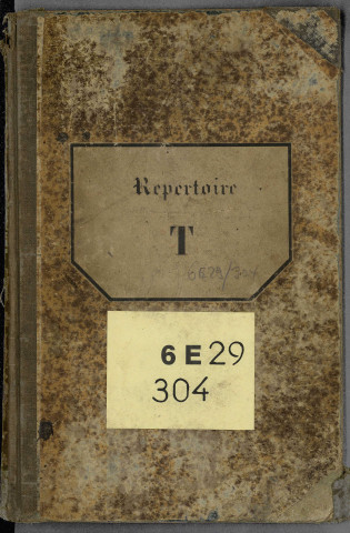 Répertoire alphabétique Lettre T