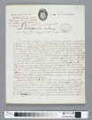 Lettre de Monseigneur Saurine, évêque de Strasbourg, au citoyen Félix Desportes, Préfet du Haut-Rhin, lui faisant part de ses inquiétudes sur les troubles causés par certains prêtres de son diocèse, 28 Prairial An XI.