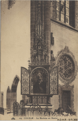 Colmar : église Saint-Martin, la Vierge au buisson de roses