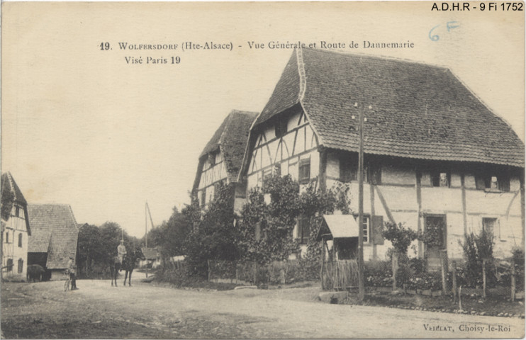 Wolfersdorf, vue générale et route de Dannemarie