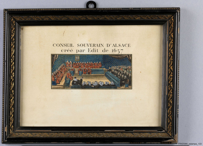 Conseil souverain d'Alsace créé par édit de 1657 : audience des chambres assemblées