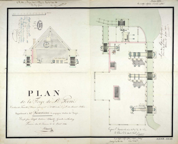 Lucelle et dépendances (Mettemberg, Liesberg, Courtavon, Winkel, etc.): forge (dite de Saint-Pierre), haut-fourneau et tréfilerie Girardin, puis Paravicini 